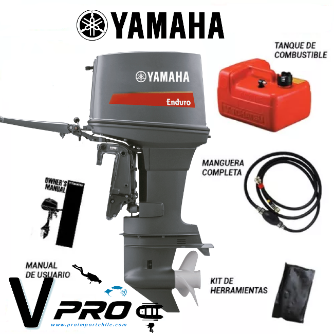 Motor fuera de borda Yamaha 75HP 2 tiempos Mando popero pata ultra larga