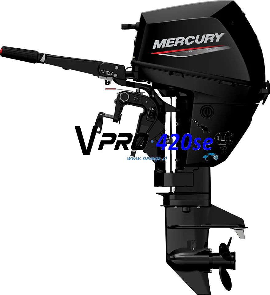 Motor fuera de borda Mercury 9.9HP 4 tiempos Mando popero pata larga