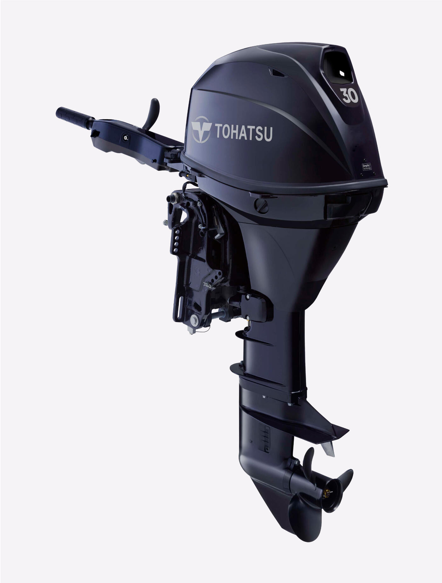 Motor fuera de borda Tohatsu 30HP 4 tiempos Mando popero pata corta
